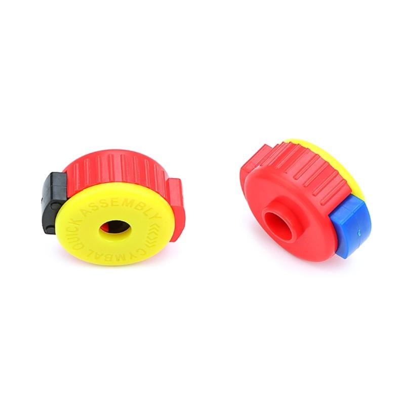 2 Pcs Quick Release Cymbal Mate Push-On Design Plastic Cymbal Nuts Quick Assembly Drum Mate Percussion Spare Parts