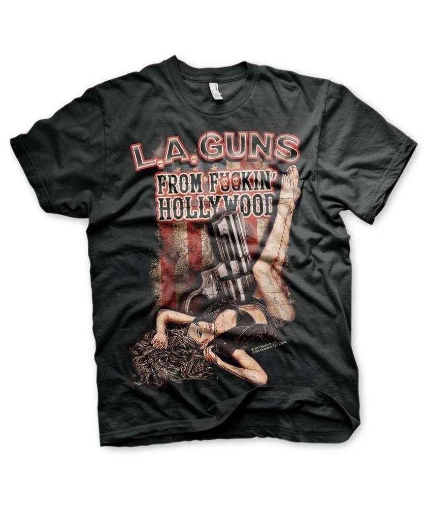

LA GUNS Band Hollywood Cotton Black All Size Unisex Shirt EN750 Unisex T-Shirt XL