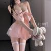 Erotic Lingerie Sexy Bow Cat Role-playing Uniform Seductive no-Take Pajama Women's Set 1274