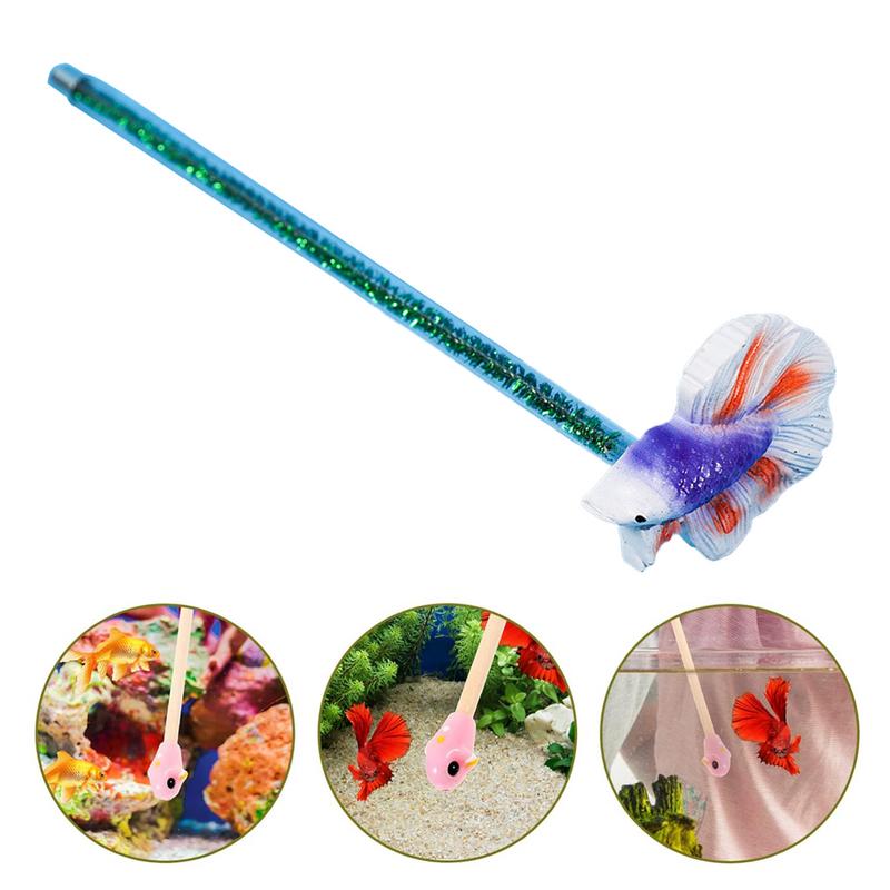 Betta Trainingsstab Fischtank Betta Stab Spielzeug Schön Gestaltetes Fischtank Zubehör Für Kleine Fischtanks Und Aquarien