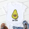 Avocado Funny Women T-Shirts Girl Harajuku Ullzang Graphic Cute Grunge Top Female T Shirt Summer Casual O-Neck Lady Tee Clothing