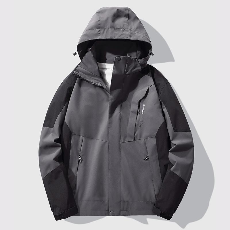 High Quality Spring and Autumn New Outdoor Couple Jacket Hooded Waterproof Breathable Outdoor Casual Jacket Trench Coat Men