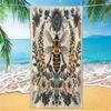 Dark Vintage Floral Moth Butterfly Beach Towel Boho Botanical Art Print Absorbent Quick Dry Soft Towel for Beach Pool Travel Use