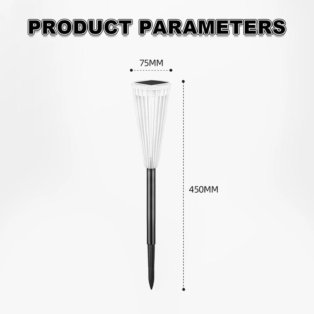 Solar Pathway Lights Dual Color Lamp Outdoor Yard Off Waterproof Stick Powered Landscape Driveway Backyard Outside Wireless Cool
