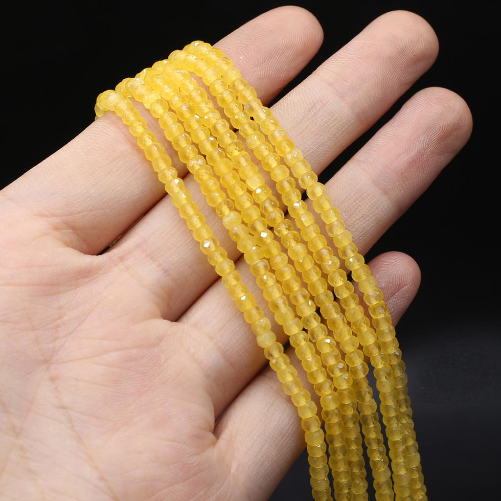 Natural Stone Beads Faceted Beads Abacus-Shaped Beads 2x3 MM Charms For Jewelry Making DIY Necklace Bracelet Earrings Accessory