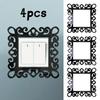 4pcs Self-Adhesive Panels Wall Sticker Acrylic Light Switch Cover Mirror Face Stickers On The Wall Home Decoration Photo Frame S