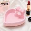 Combined Decorative Trays Set 3D Printed Bow Jewelry Tray, Cute Heart-Shaped Organizer, Stable Desktop Organizer Bay Window Decor Accessory for