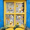 Busy Bee Window Decals: Modern Minimalist Style for Kids' Rooms, Kindergartens, Shops, and Home Windows