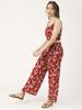 Moomaya Printed Summer Coord Set, 2 Pcs Set Crop Top with Palazzo Women