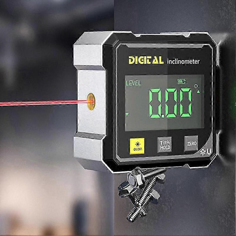 Woodworking Tools 4-Sided Magnetic Dual Laser Inclinometer Digital Laser Level