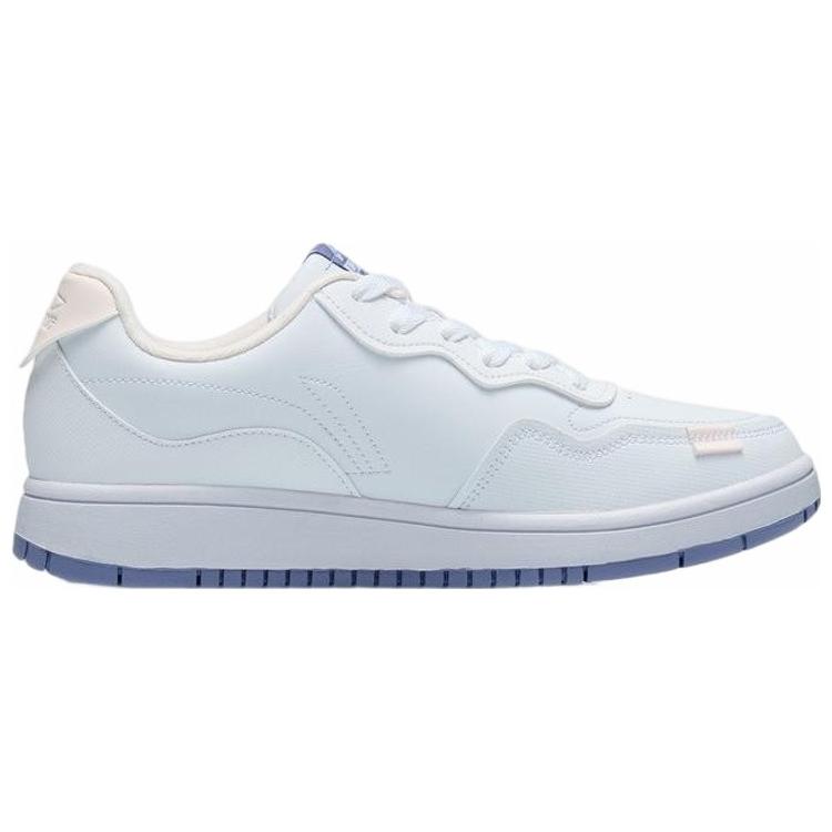 New LiNing Anti Slip Wear Resistant Low Top Skateboard Shoes Women's White Blue AGCR318-3
