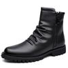 Men’s Motorcycle Boots Western Boots Black Jockey Boots Casual Street Style Cool Ankle Boots Plus Size