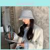 Trendy 2021 Washed Denim Bucket Hat For Women Youthful Style Wide Brim Sun Protection