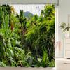 3D Tropical Rainforest Forest Landscape Printed Shower Curtain with Hook Bathroom Waterproof Polyester Bath Curtain Home Decor