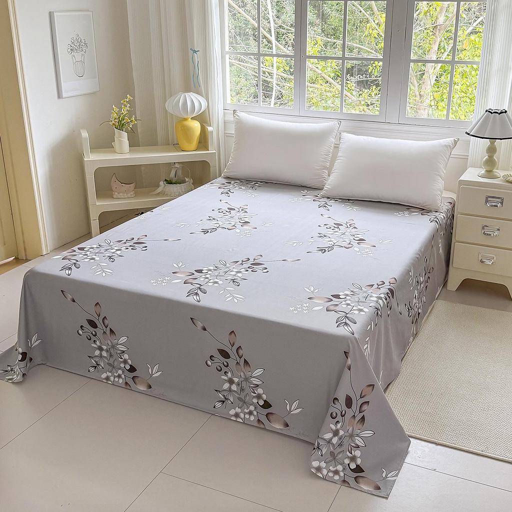 Double Person Cotton Bed Sheet for Summer - Skin-friendly, Student Dormitory Bedding