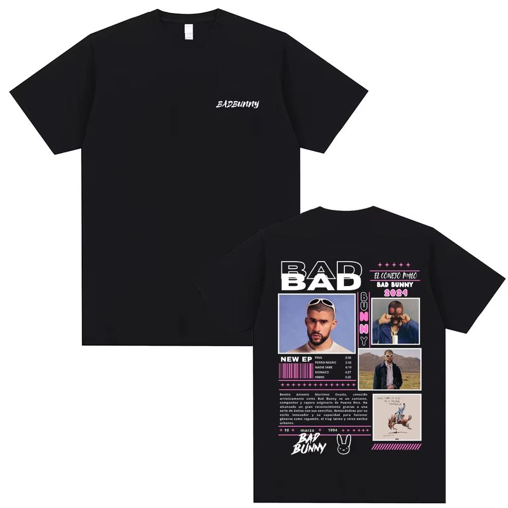 

Rapper Bad Bunny Music Album Print T Shirt Nadie Sabe Lo Que Va A Pasar Manana T-shirt Men Women Fashion Hip Hop Vintage Tshirts 5XL різнокольоровий