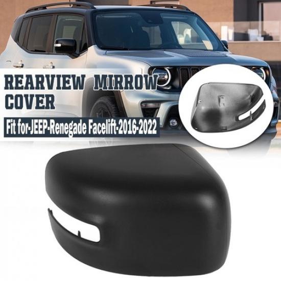 Passenger Side Door Mirror Cover Cap For 2016-2022 JEEP Renegade Textured Black