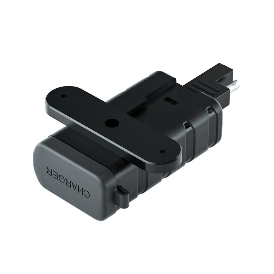 Motorcycle USB + Type-C Charger QC3.0 Fast Charger with Voltmeter Power Switch