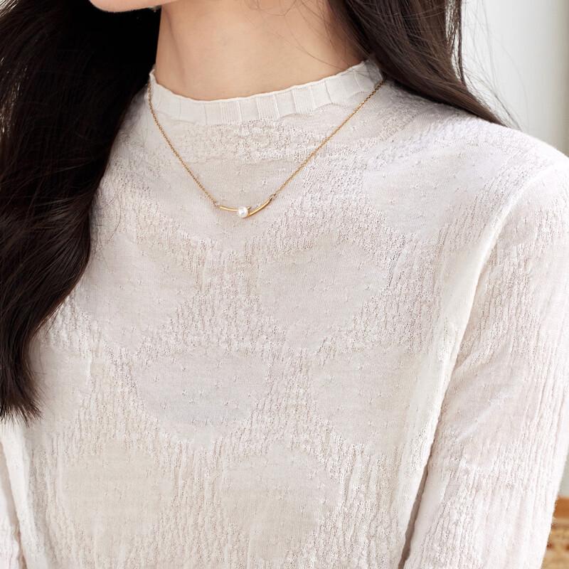 Women's 100% Fine Merino Wool Mock Neck Base Layer Sweater