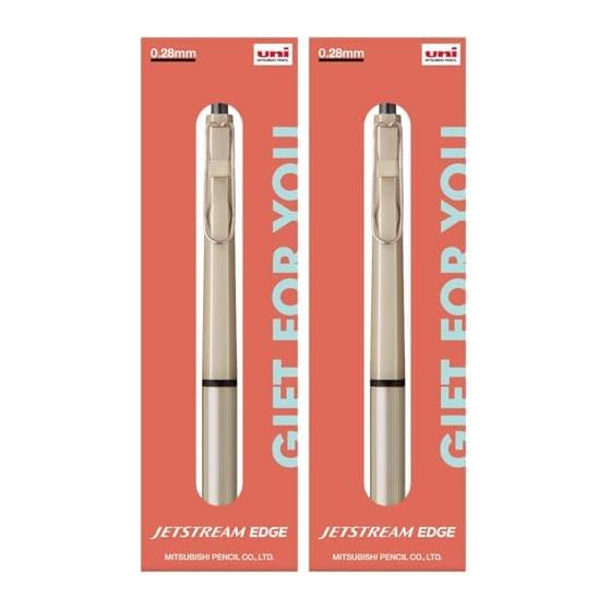 Mitsubishi Pencil Oil-Based Ballpoint Pen Jetstream Edge 0.28 Limited Gift Package Champagne Gold SXN1003282522