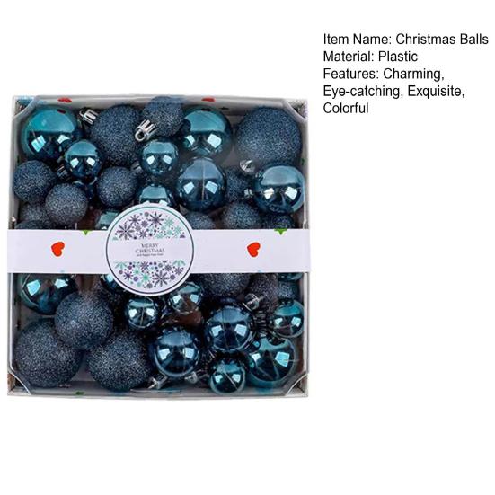 Yousheng 44 Pcs Christmas Balls Ornaments Shatterproof Plastic Baubles Xmas Tree Hanging Decoration for Holiday Party Wedding Decor