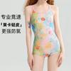 Womens One-Piece Racing Swimsuit With Built-in Pad High-Elastic Quick-Dry Nylon Spandex Modest Cut Pool Training Hot
