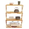 Tri-polar Outdoor Bamboo Folding Storage Shelf
