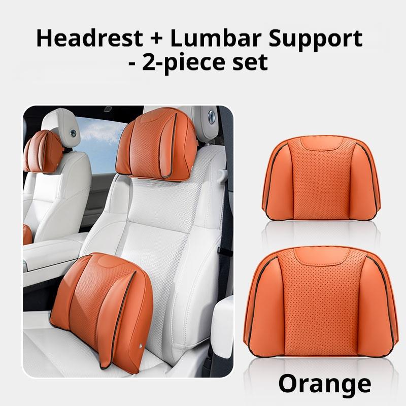 For XPENG Car Headrest Pillow Lumbar Support Nappa Leather Breathable Fit P7 P7+ G6 G7 G9 X9 L03 MONA Car Interior Accessories