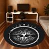 1pc Tree of Life Moon Phases Round Chair Mat Area Rug - Non-Slip, Floor Mat for Office, Bedroom, and Indoor Decor C1125363