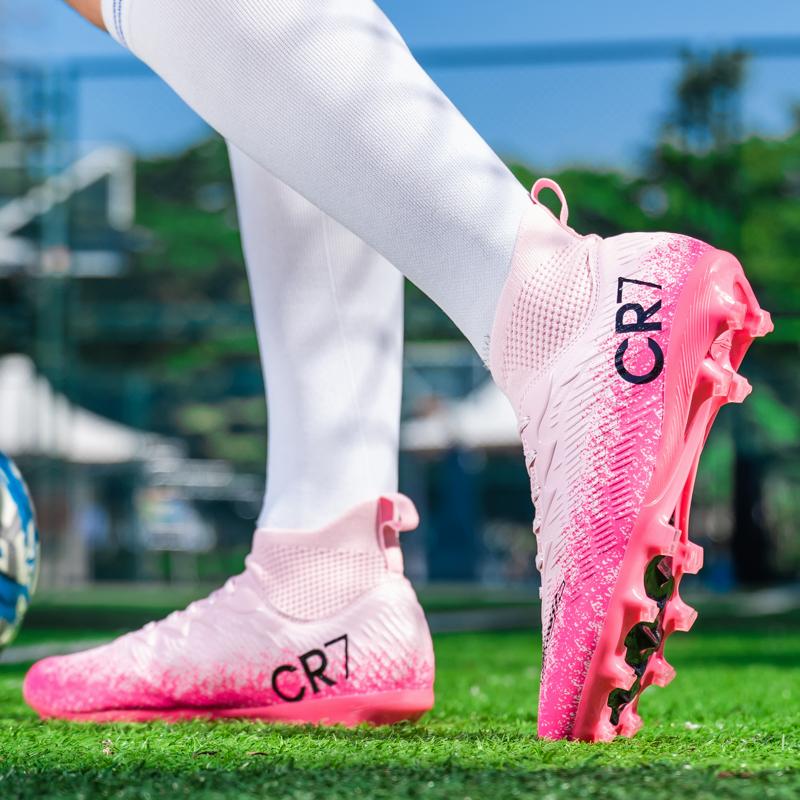 Professional Soccer Shoes Men Grass Training Anti-slip Football Shoes Men Boots High-top Wear-resistant Sports Shoes Men