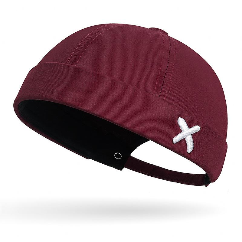 The Embroidered Adjustable Melon Rind Hat Was Not Yet A Hip-hop Tang Hat with A Domed Brim