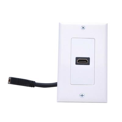 Single Female Port Wall Mounted Plate 4K HDMI-compatible Panel Cover Socket Outlet Extender