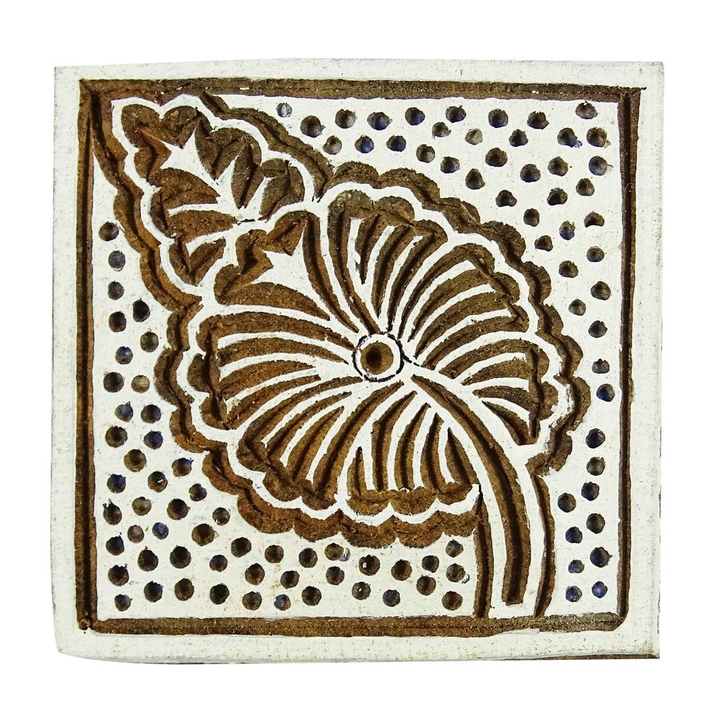 Indische Holz Textilstempel Holz Druckblock Blätter Stempel Dekorativ