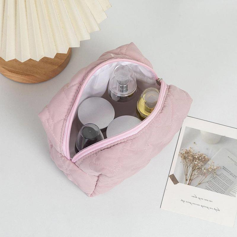 Bolsa de Viaje Cosmética Portátil para Cuidado de la Piel y Artículos de Tocador Simple Gran Capacidad Bolsa de Almacenamiento Suave