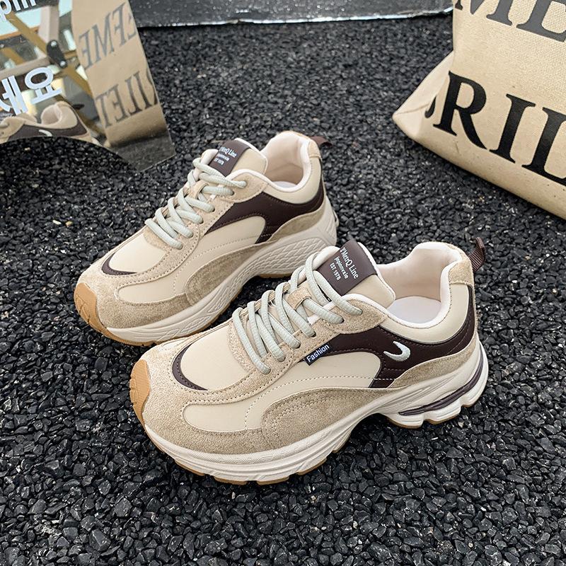 

Retro German training shoes women s autumn 2025 new small inner height increase breathable lightweight casual sports shoes 35 хаки