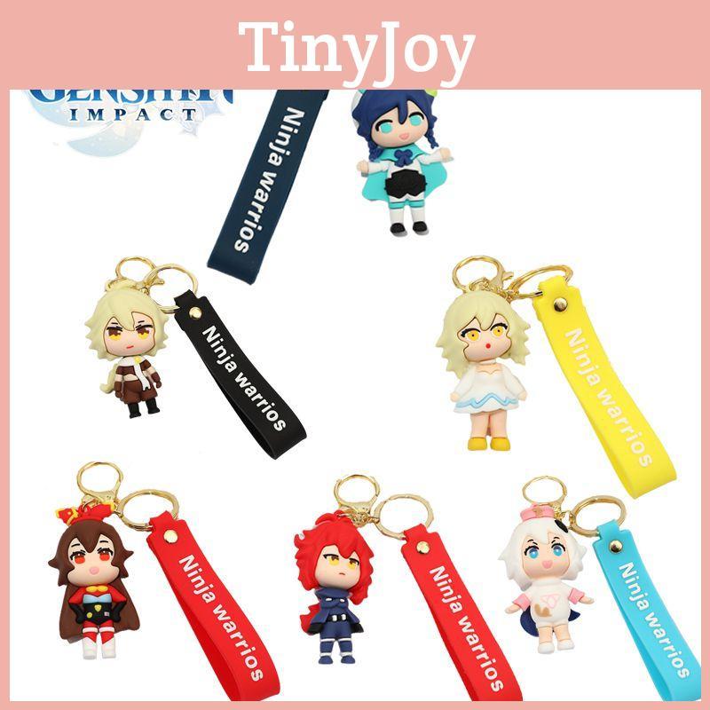 Vibrant Genshin Impact Amber Venti Keychain Toy Paimon Key Ring Bag Pendant Gifts