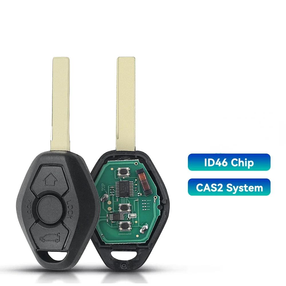 KEYYOU With Cutting Service Remote Car Key ID46 For CAS2 CAS 2 BMW E87 3 E46 5 E60 E61 E63 E64 5 6 Series X5 E70 HU58 HU92 Blade