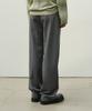 MINAV Wool Twill One-Pleat Wide Slacks [Charcoal]