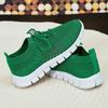 Fashion Green Soft Sole Knit Walking Shoes for Women 2025 Comfortable Breathable Mesh Sneakers Woman Plus Size Lightweight Casual Flats