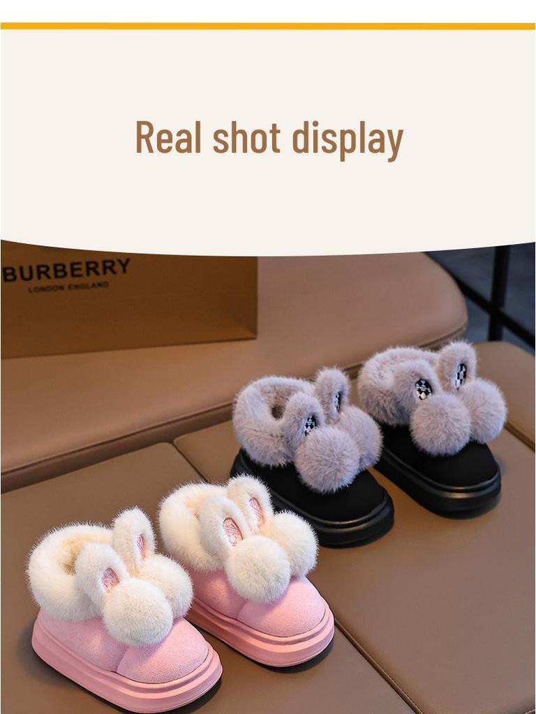 Kinder Warme Baumwollpantoffeln: Herbst- und Winterschuhe für Outdoor-Sportarten