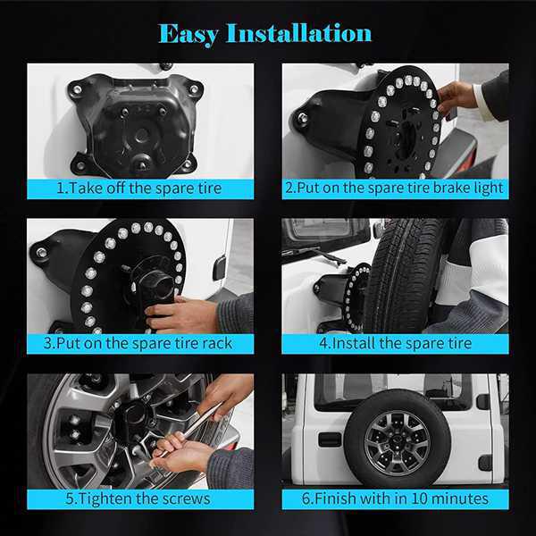 Jeep Wrangler JK JL Spare Tire Brake Light (07-22) Enhanced Version