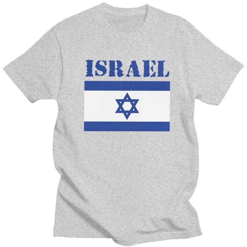 Custom Israel Flag T Shirts for Men 100 Cotton Tee Tops Tshirt Short Sleeve Tshirt Clothing