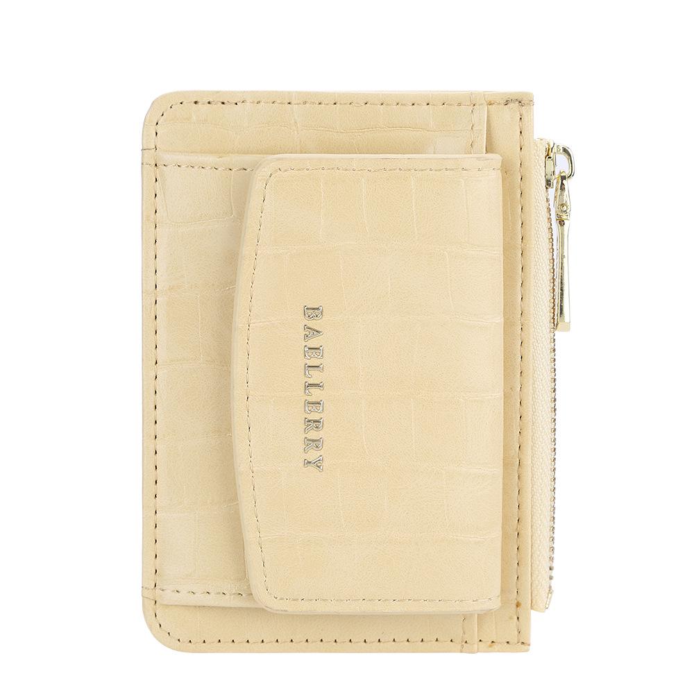 Baellerry Women's Crocodile Pattern Card Holder Coin Purse: Korean Style Fashion Wallet with Large Capacity and Multi-Card Slots