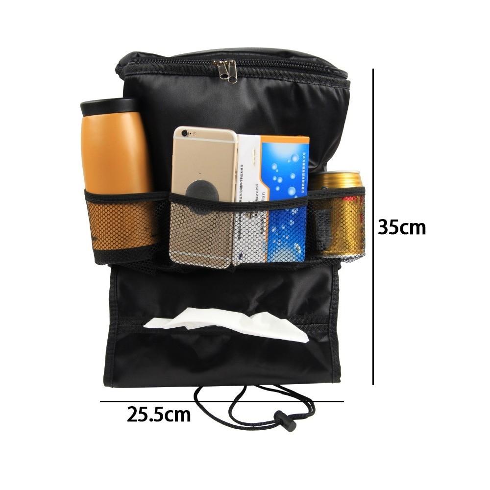 Multi-Pocket Car Seat Back Organizer Multi-functional Cooler Storage Bag  Car Interior Accessories