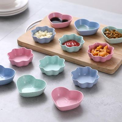 Tableware Bowl Heart Shape Lightweight Seasoning Bowl Food Sauce Dish Appetizer Plates for Kitchen Tools Kitchen Accessories