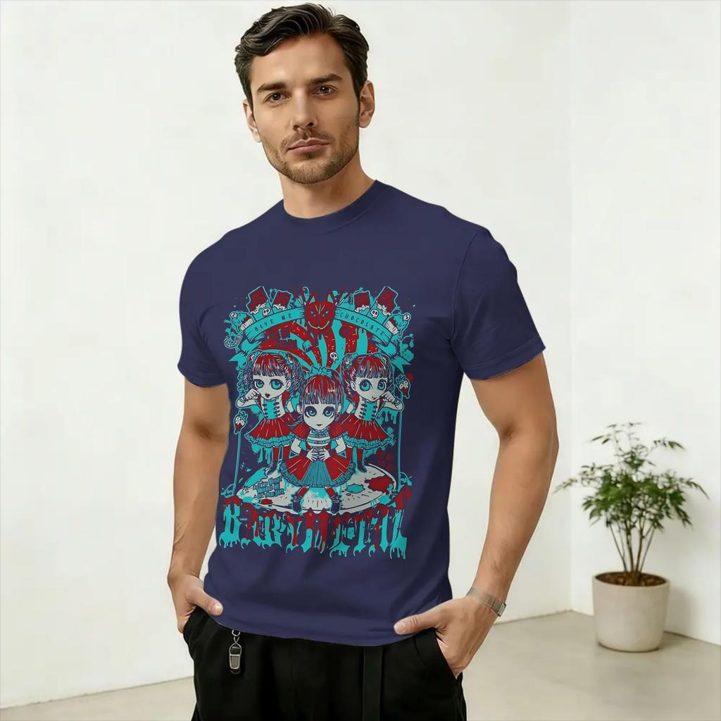 Babymetals Japan Band 100 Cotton T-Shirt For Unisex Summer Y2K Basic T Shirts O-Neck Harajuku Tees Big Size Casual Tops