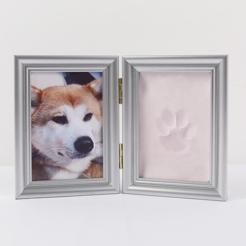 Porta-Retrato de Patinha de Pet Ornamento DIY com Argila