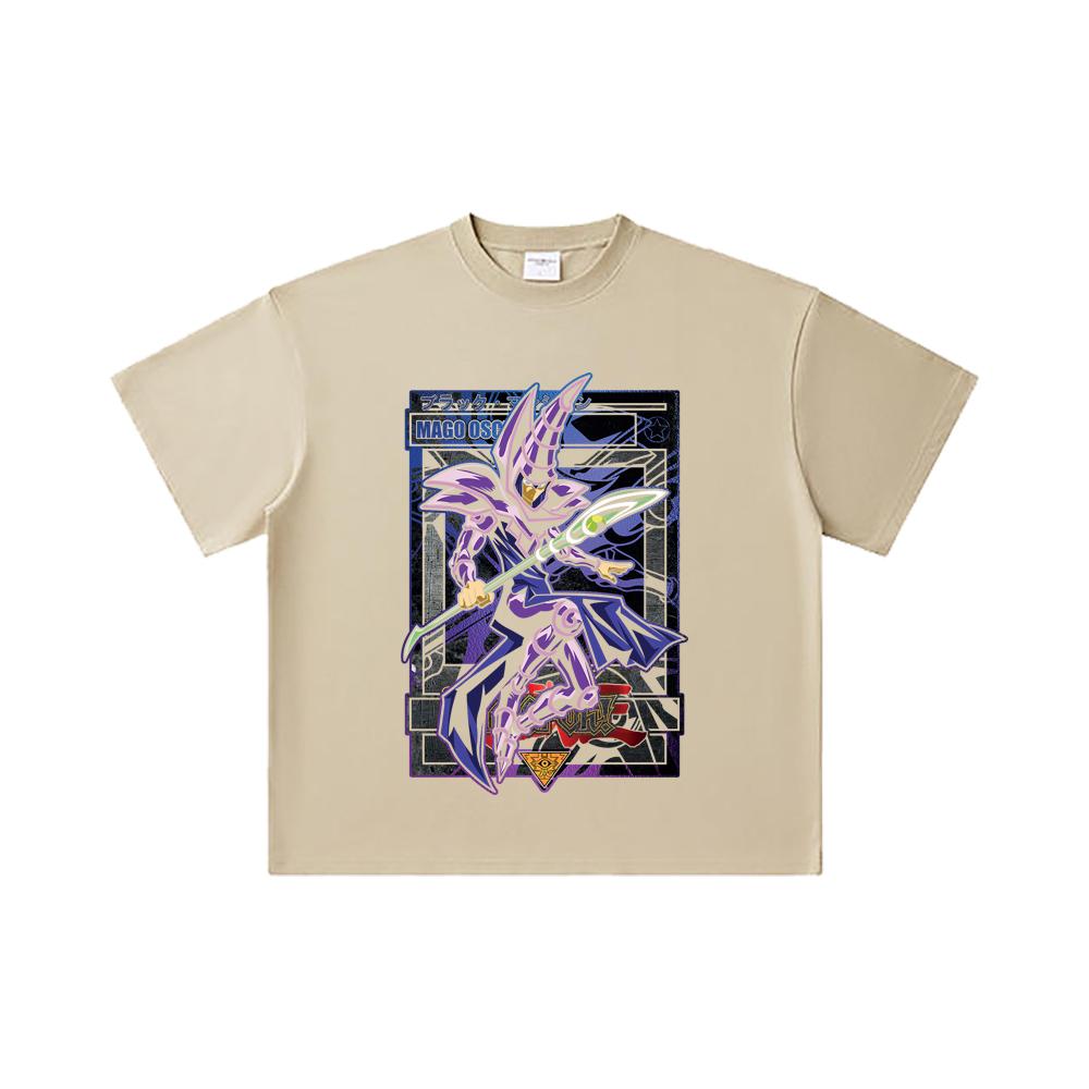 260 GSM Double Yarn 32 Count 100% Cotton Yu-Gi-Oh V5 Mago Oscuro Print Unisex Heavy Cotton T Shirt