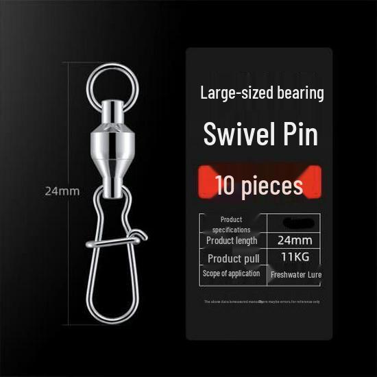 Large Size 304 Stainless Steel Bearing Ring Connector with Enhanced Pin for Fishing.