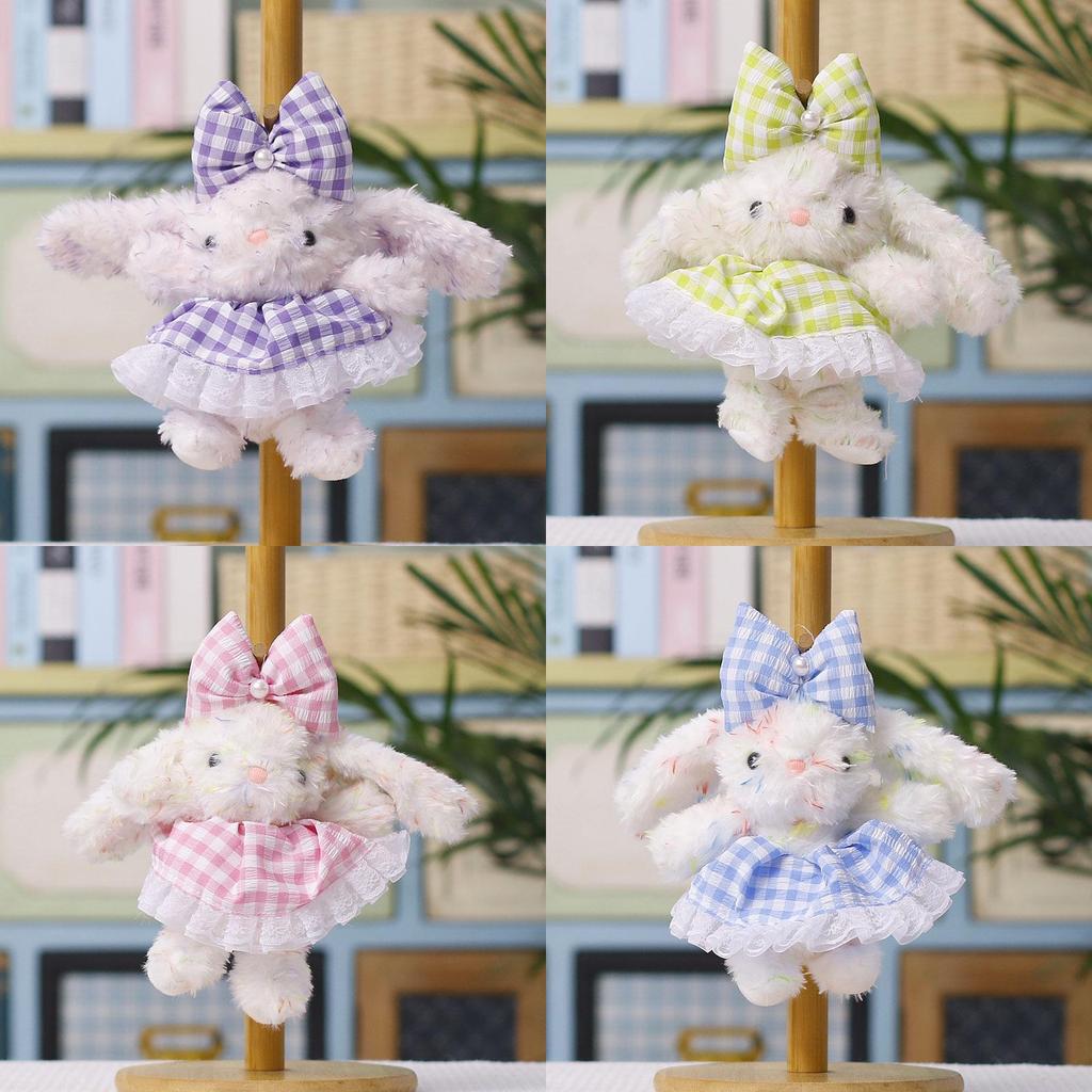 Cute Rabbit Plush Toy With Dress Decorative Hanging For Home Decor